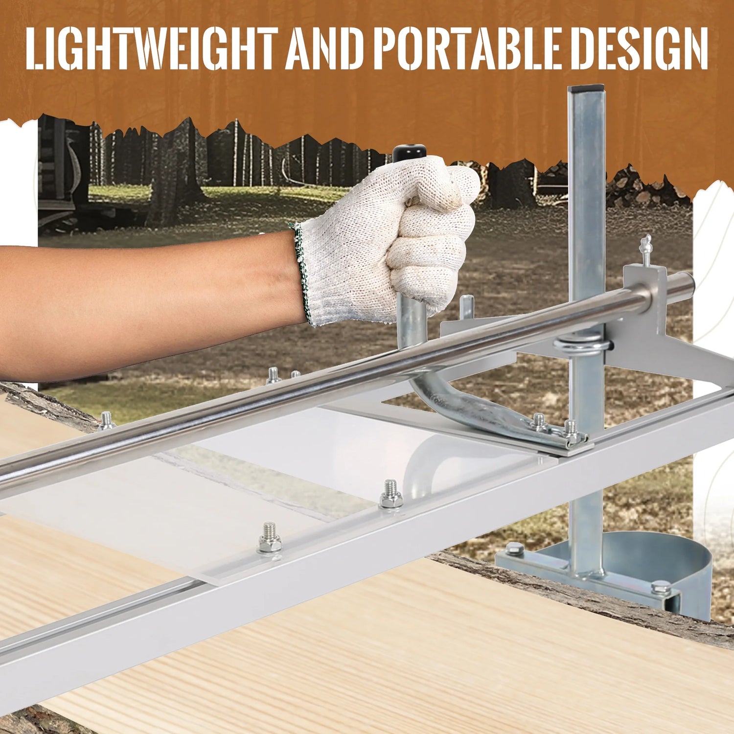 14in to 36in Heavy Duty Portable Chainsaw Sawmill with 5.5in Tree Falling Wedges (2pcs) - TheAlphaTrekking