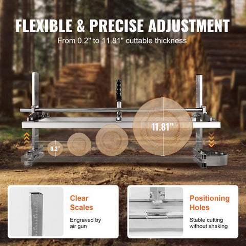 14in to 36in Heavy Duty Portable Chainsaw Sawmill with 5.5in Tree Falling Wedges (2pcs) - TheAlphaTrekking
