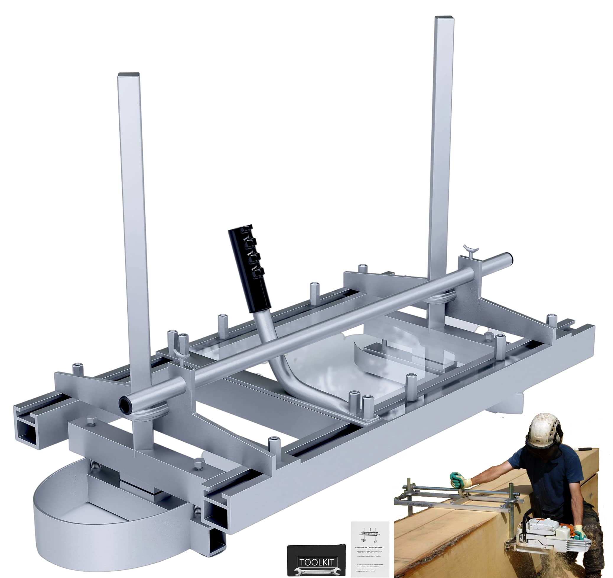 14in to 36in Heavy Duty Portable Chainsaw Sawmill with 5.5in Tree Falling Wedges (2pcs)