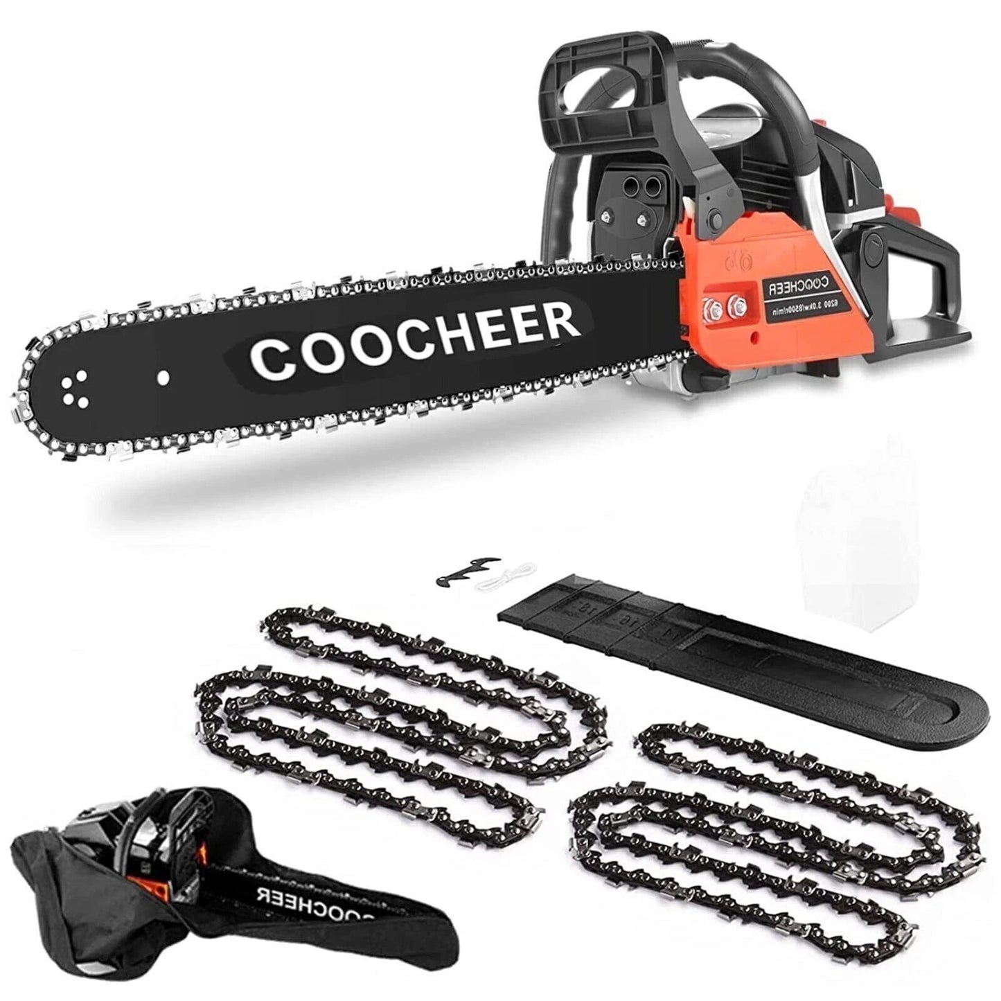 62cc 4.0HP Chainsaw 20" Bar Powered Engine 2 Cycle Gasoline Chain Saw
