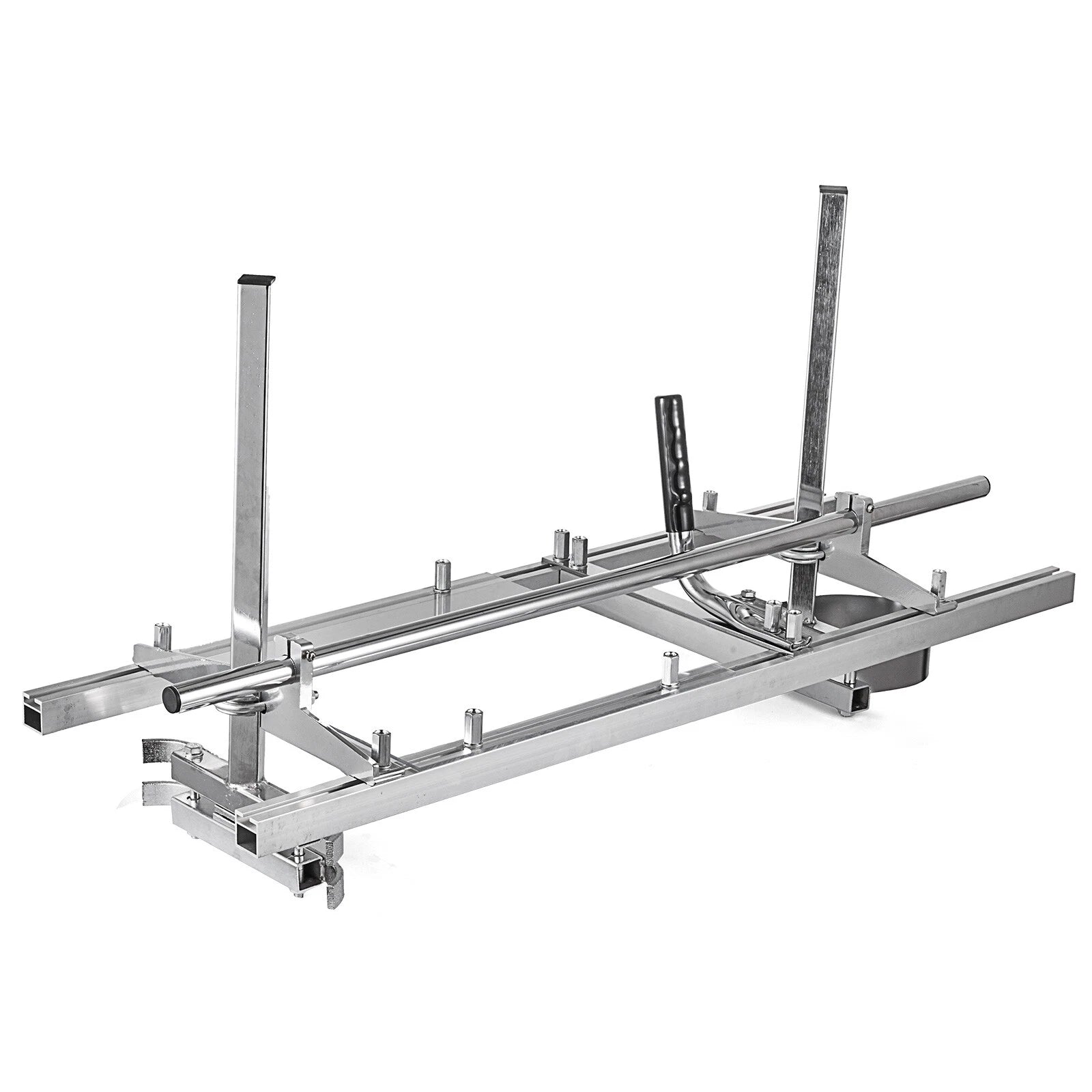 Heavy-duty portable chainsaw sawmill by TheAlphaTrekking with 14-inch to 48-inch capacity and 12-foot milling rail system.