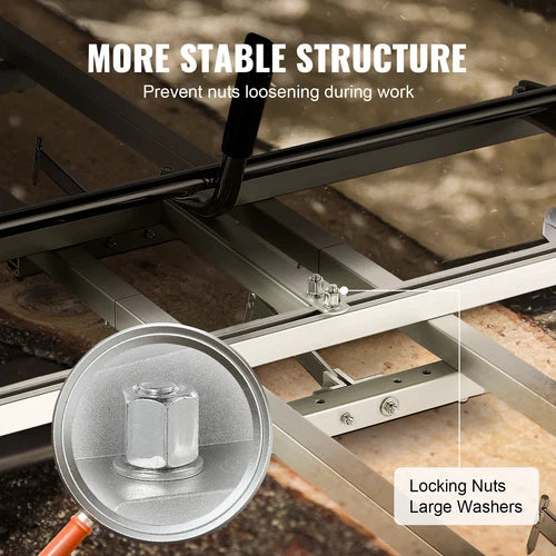 Alaskan-Style 14”–36” Heavy-Duty Portable Chainsaw Sawmill with 9/12/15-Foot Milling Rail System