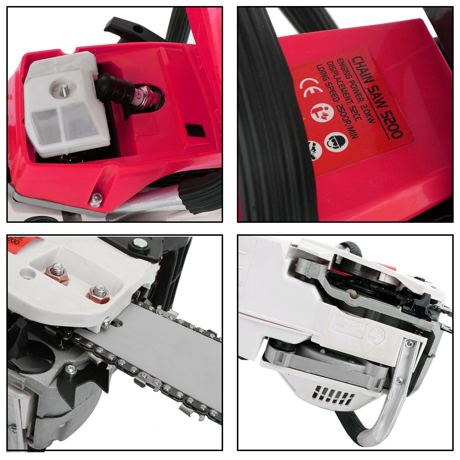 52cc Gas Chainsaw 20/22" Bar Gasoline Powered Chain Saw 2 Cycle Engine - TheAlphaTrekking